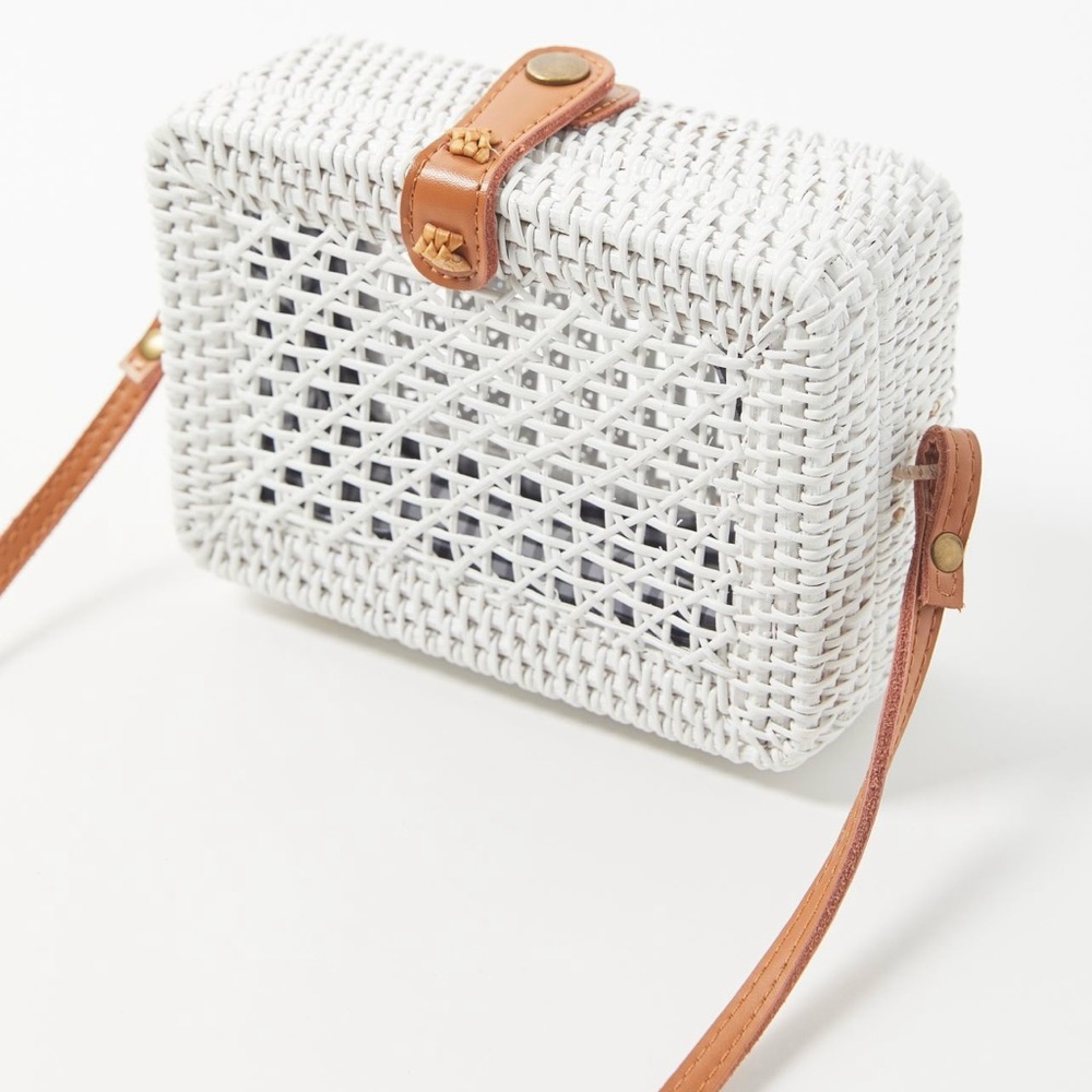 Rattan crossbody bag